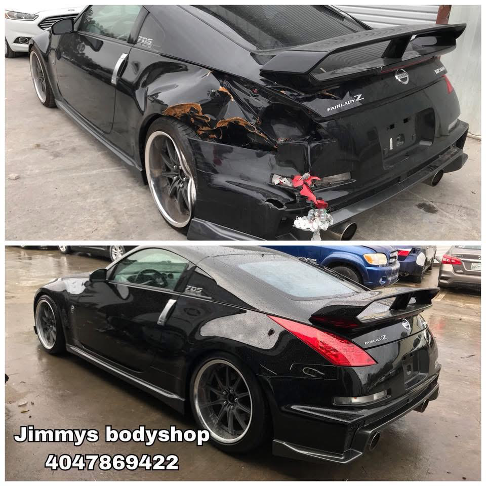Nissan 350Z — Rear Quarter Panel before and after repair